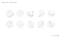 Set of wave textured wallpaper set vector