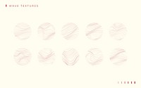 Set of wave textured wallpaper set vectors