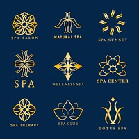 Set of spa logo vectors