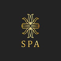 The word spa typography logo vector