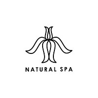 Natural spa design logo vector