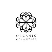 Organic cosmetics design logo vector