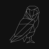 Linear illustration of an owl