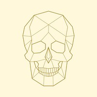 Linear illustration of a skull