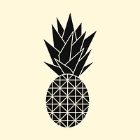 Linear illustration of a pineapple