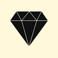 Linear illustration of a diamond