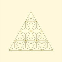 Linear illustration of a triangle