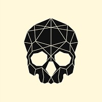 Linear illustration of a skull