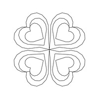 Linear illustration of a clover leaf