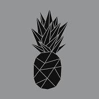 Linear illustration of a pineapple