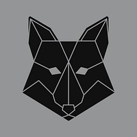 Linear illustration of a fox&#39; head