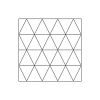 Linear illustration of a square block