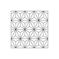 Linear illustration of a square block