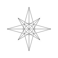 Linear illustration of a star