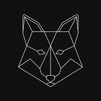 Linear illustration of a fox' head