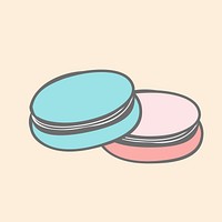 Pink and blue macaroons vector