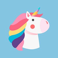Magical rainbow unicorn sticker vector