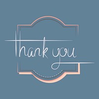 Thank you typography design vector