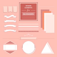 Set of design elements for bloggers vector
