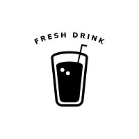 Fresh drinks cafe logo vector