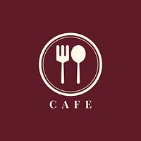 Spoon and fork cafe icon vector