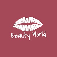 Beauty world cosmetics logo vector