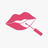 Liquid lipstick application vector