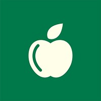Green colored apple logo vector