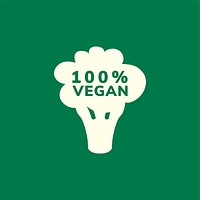 Vegan typography in a broccoli vector