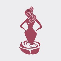 Female silhouette with an hourglass figure vector