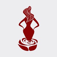 Female silhouette with an hourglass figure vector