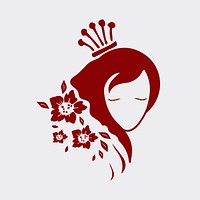 Woman with a crown vector