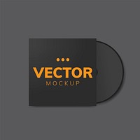 CD cover design mockup vector