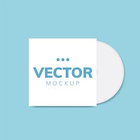 CD cover design mockup vector