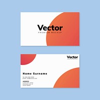 Business card template vector modern style set