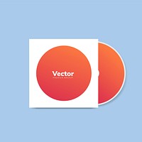 CD cover design mockup vector