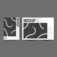 Brochure design template mockup vector