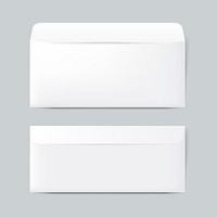 Paper envelope design mockup vector
