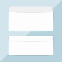 Plain paper envelope design mockup vector