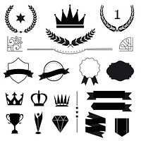 Set of badges and banners vector