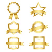 Set of badges and banners vector