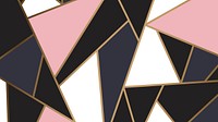 Modern mosaic desktop wallpaper, pink, gold, and black background