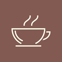 Hot coffee shop icon vector