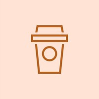 Take out coffee icon vector