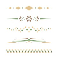 Pastel dividers design collection vector