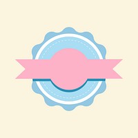 Pastel emblem badge design vector