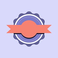 Pastel emblem badge design vector