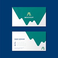 Modern geometric business card design