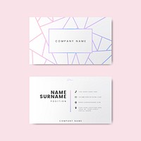 Creative minimal and modern business card design featuring geometric shapes