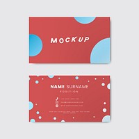 A creative retro business card design featuring polka dots